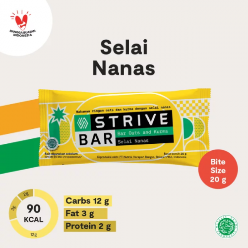 STRIVE Energy Bar - Bite Size - Selai Nanas - 1 BOX isi 5